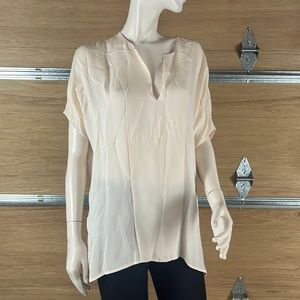 NWT Vince Off White Silk Blouse. Size Small